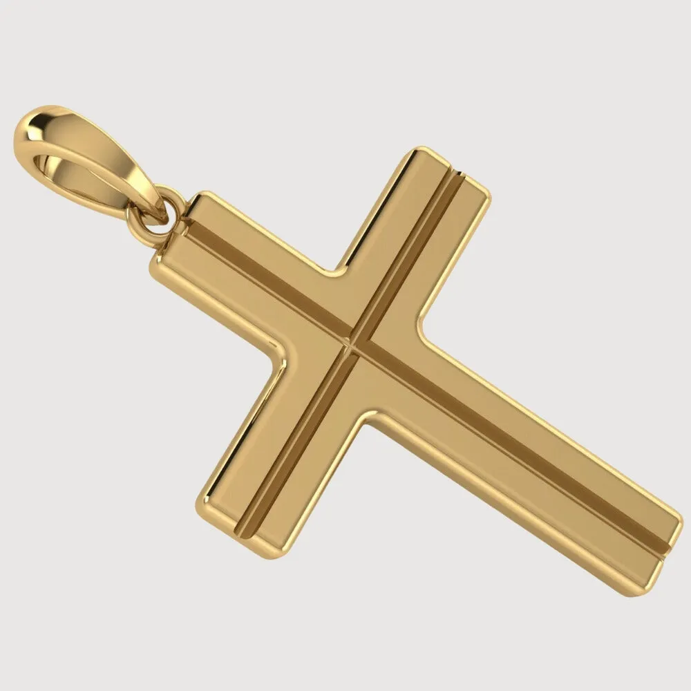 14k Gold Sleek Cross Pendant