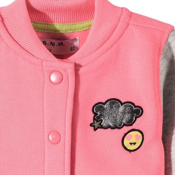 5.10.15  Pink Cloud Mock Neck with Buttons for Girls