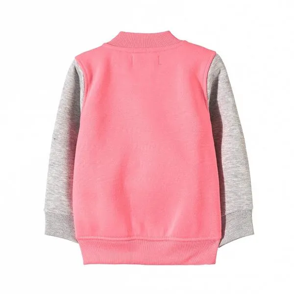 5.10.15  Pink Cloud Mock Neck with Buttons for Girls