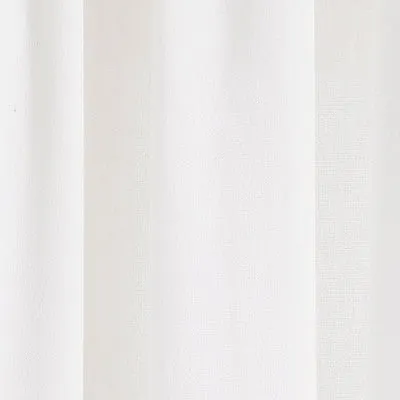 84"x52" Boho Faux Linen Texture Tassel Rod Pocket Window Curtain Panels Turquoise - Lush Décor