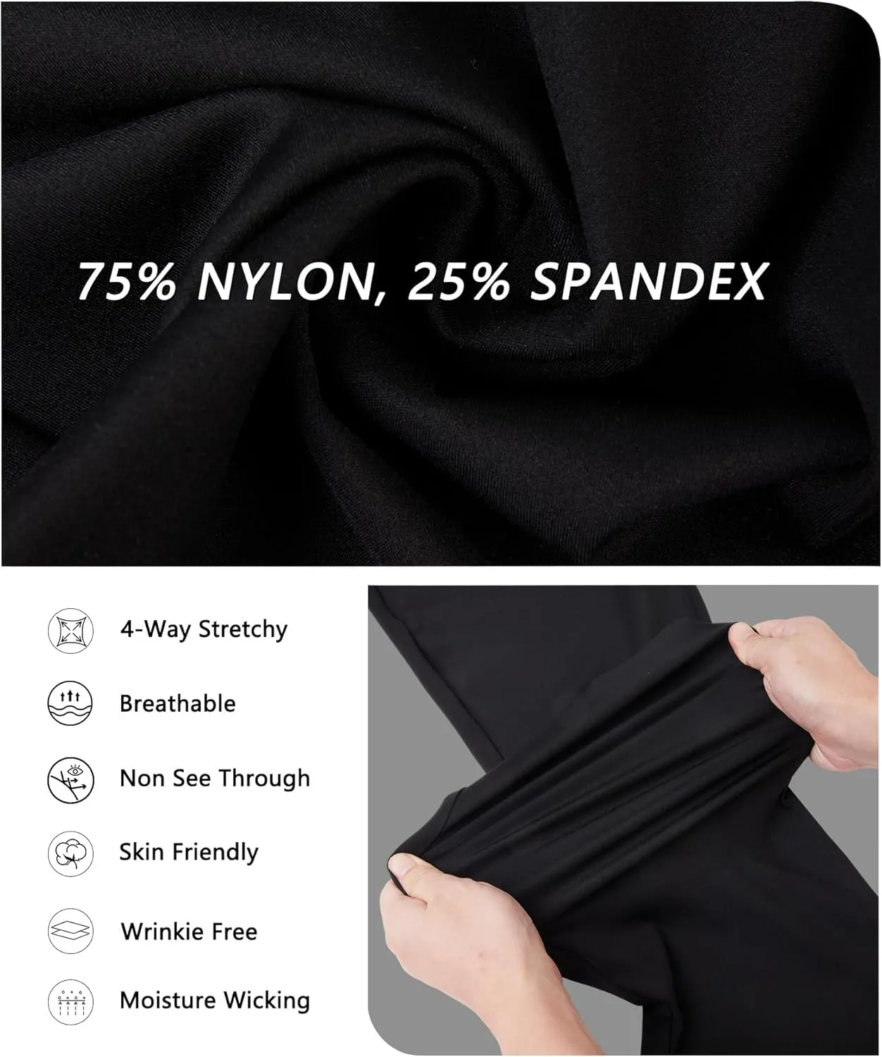 Agenlulu High Waisted Dress Pants for Women Petite/Regular/Tall Straight Leg Pull On Office Work Slacks 28"/29.5"/31.5"