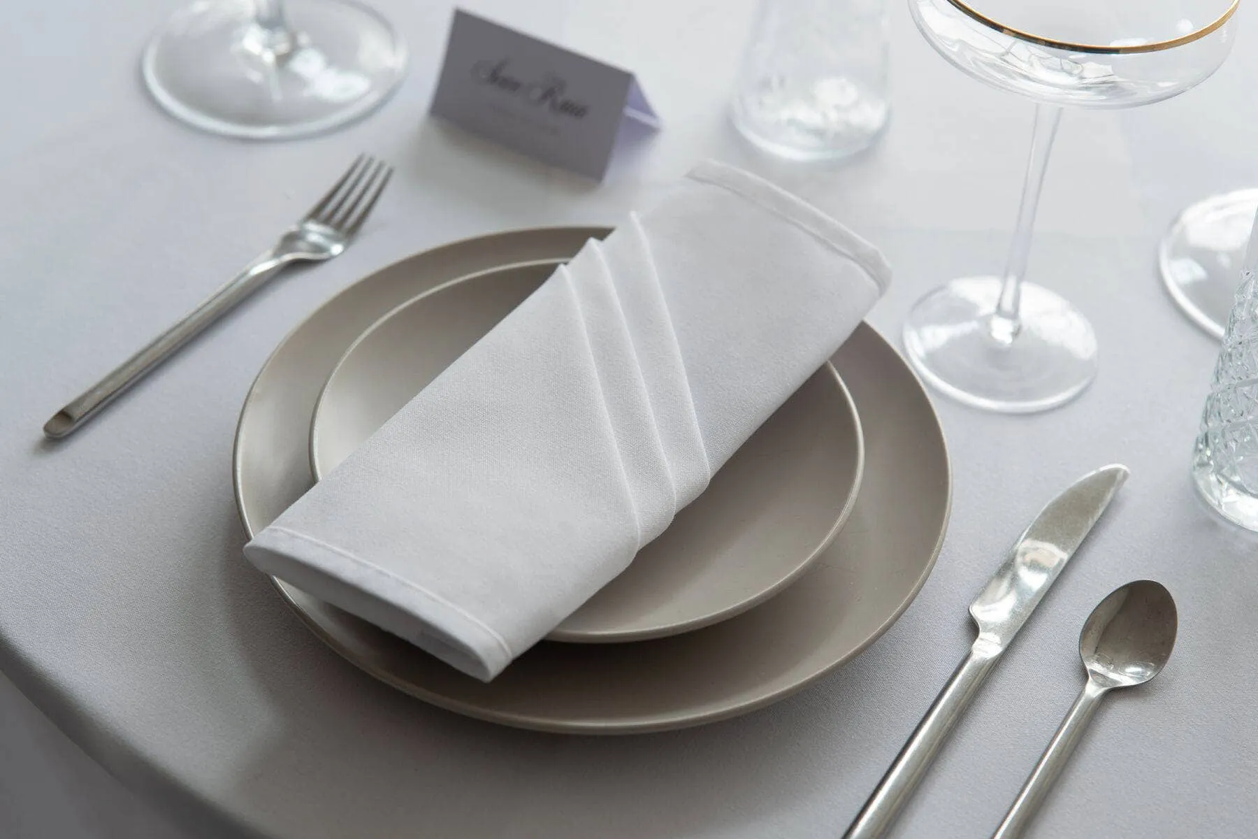 Amalfi Round Tablecloth - White