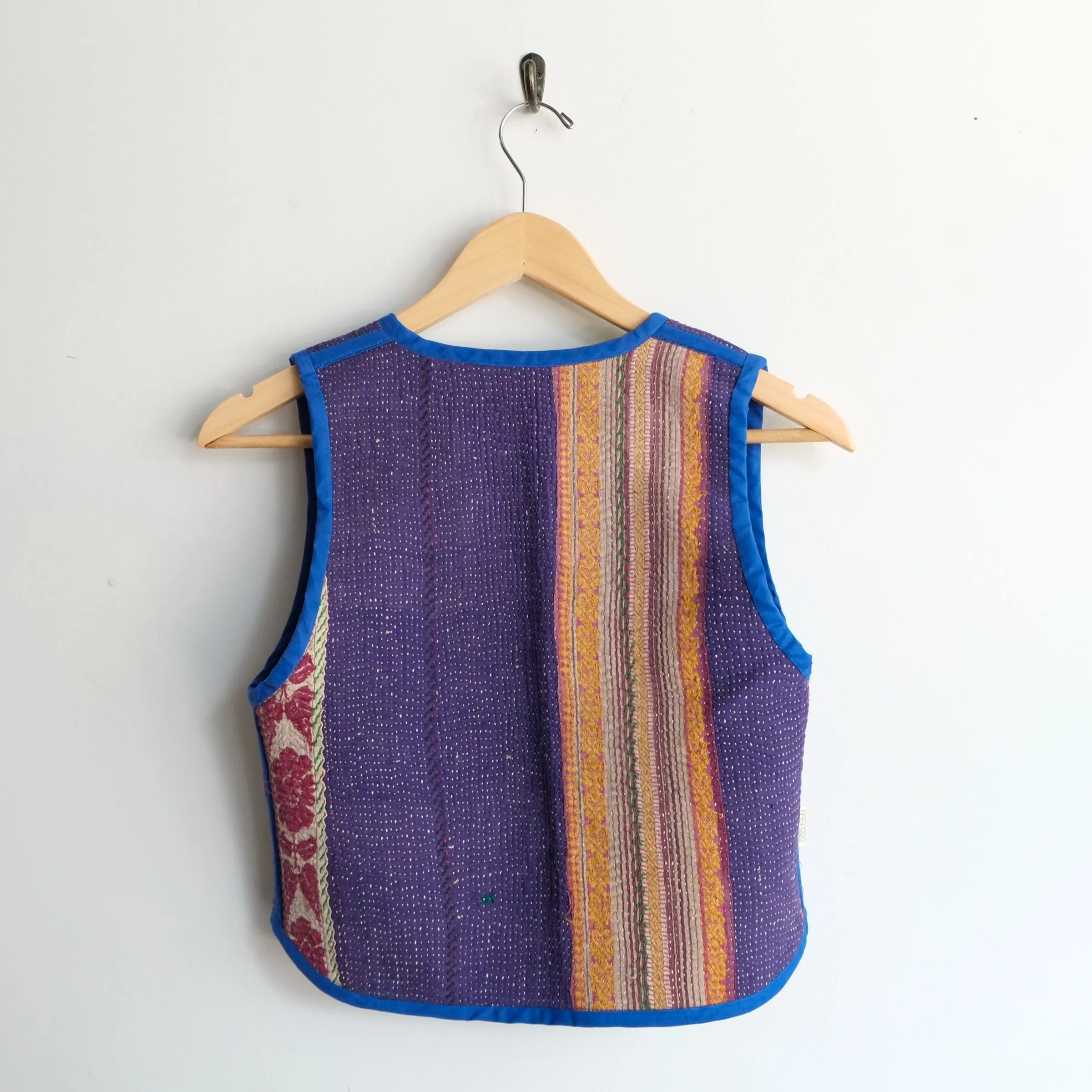 Amelia Vest Jade Green with Royal Blue Trim XXS059