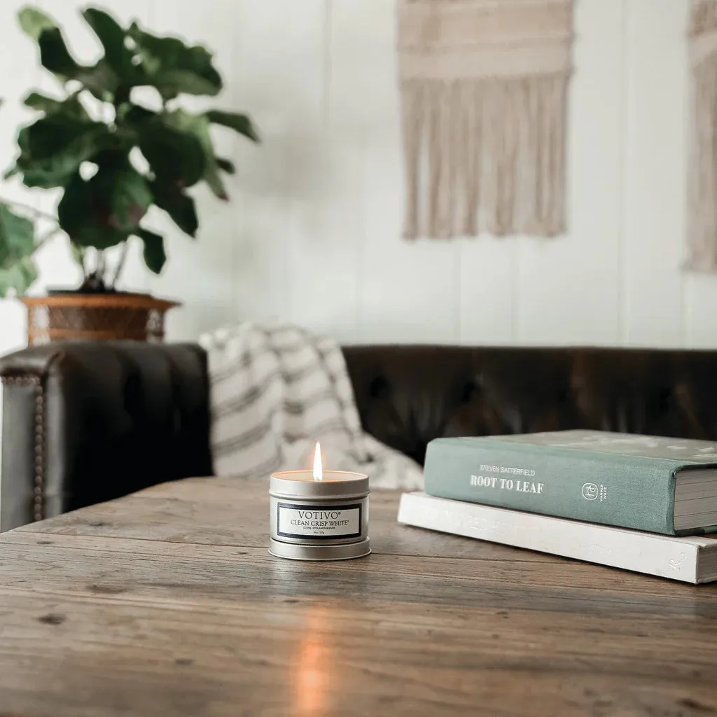 Aromatic Travel Tin Candle - Clean Crisp White