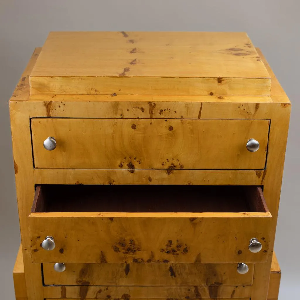 Art Deco Chest of Drawers | Burl Wood Furniture