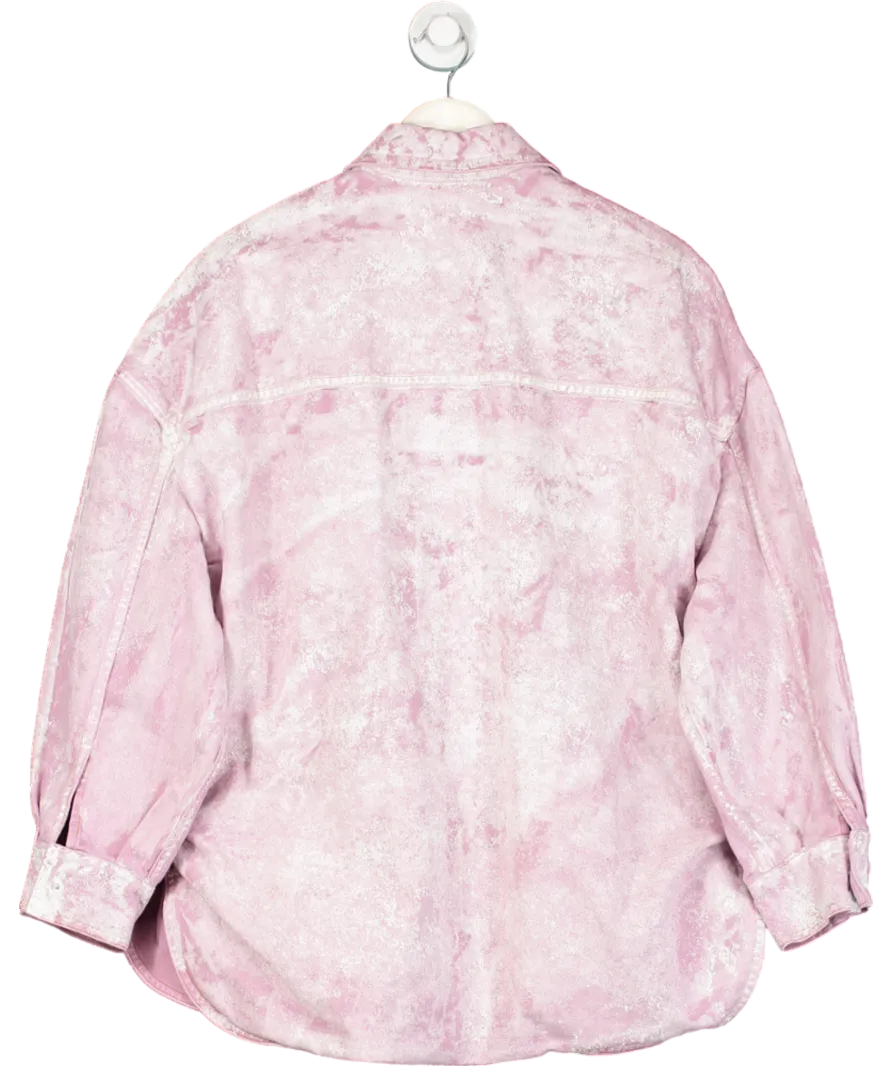 Attico Pink Denim Jacket UK 8