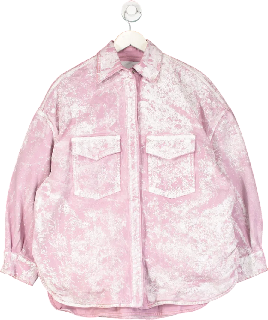 Attico Pink Denim Jacket UK 8