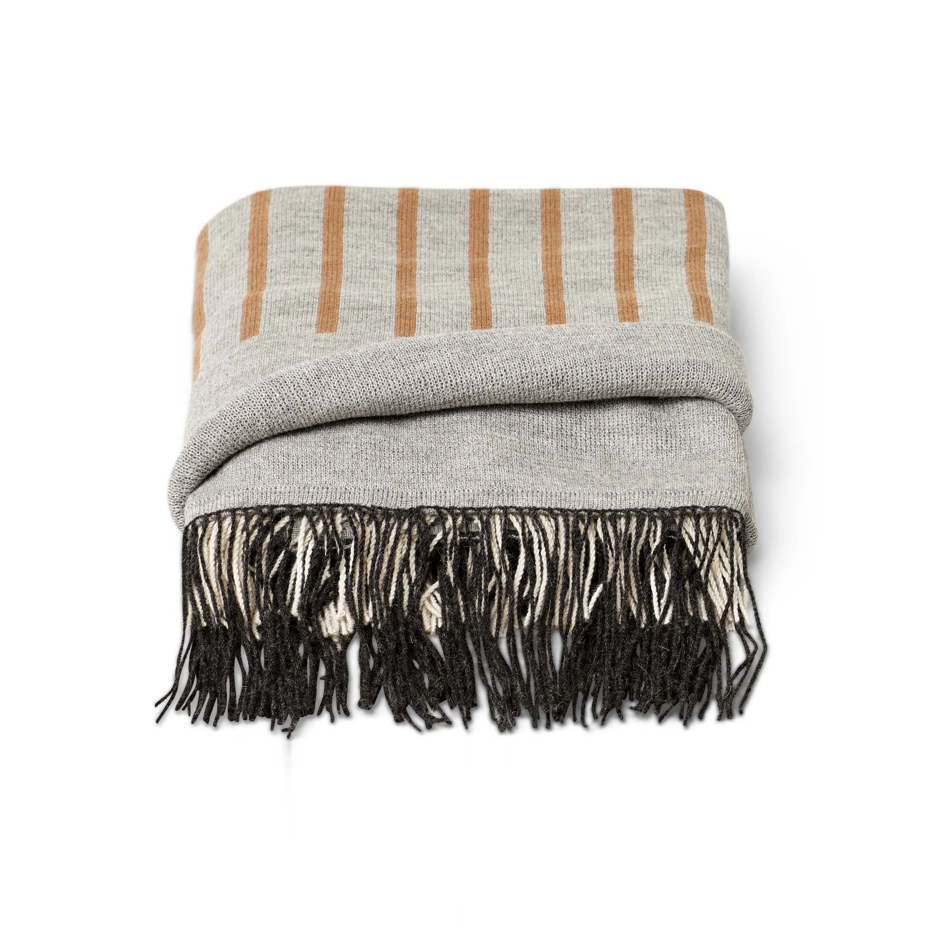 Aymara Grey/Brown Stripe Throw Blanket