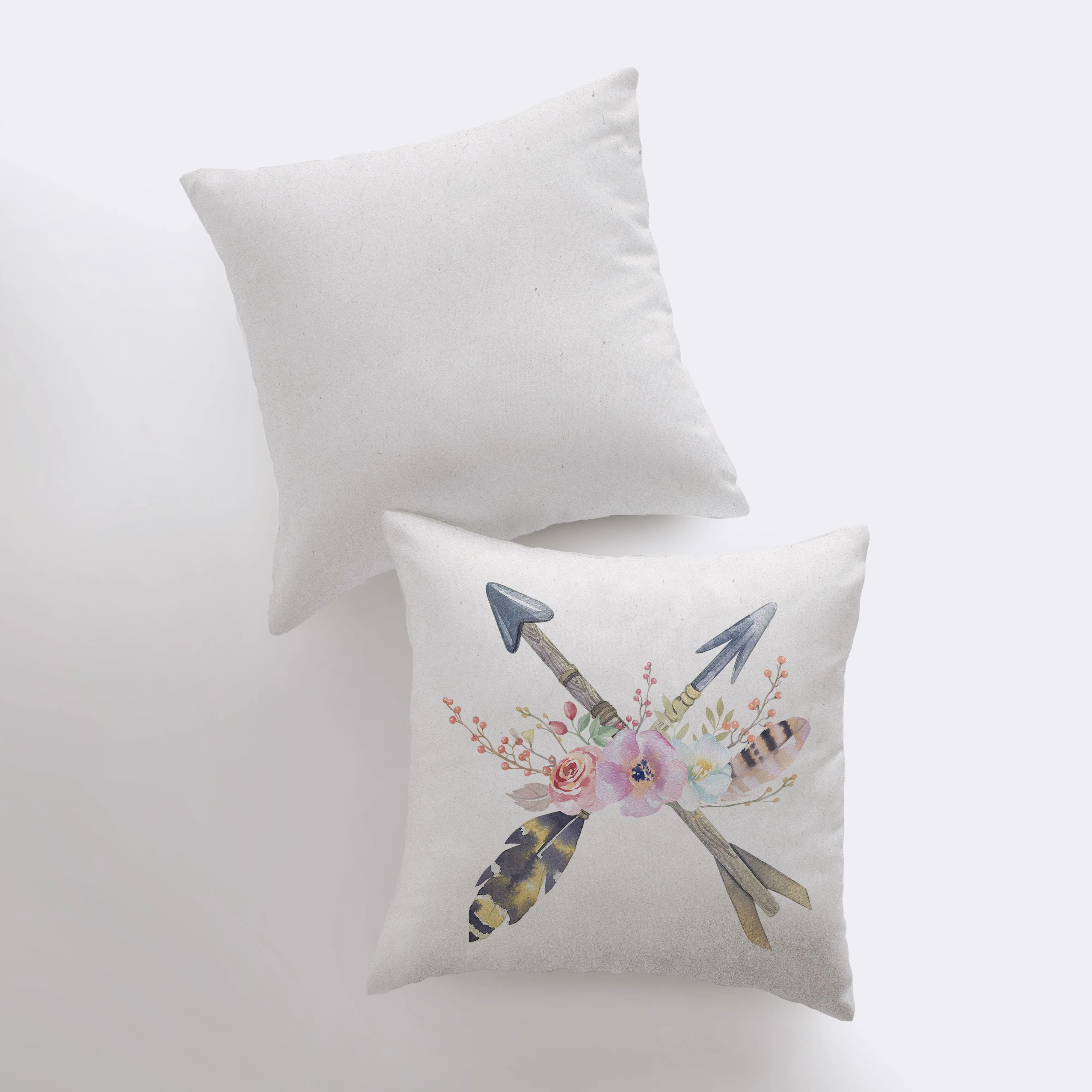 Boho Arrows and Flowers  | Pillow Cover | Inspirational | Gift for her | Boho Throw Pillows | Floral Throw Pillows | Farmhouse Throw Pillows