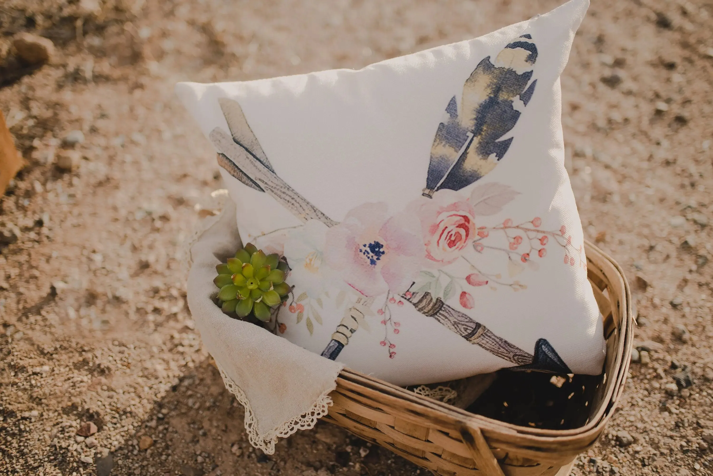 Boho Arrows and Flowers  | Pillow Cover | Inspirational | Gift for her | Boho Throw Pillows | Floral Throw Pillows | Farmhouse Throw Pillows