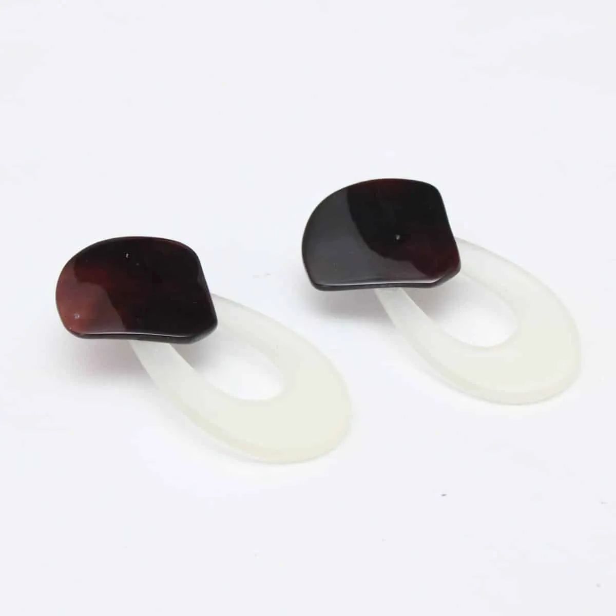 Brownish Black Kris Statement Earrings