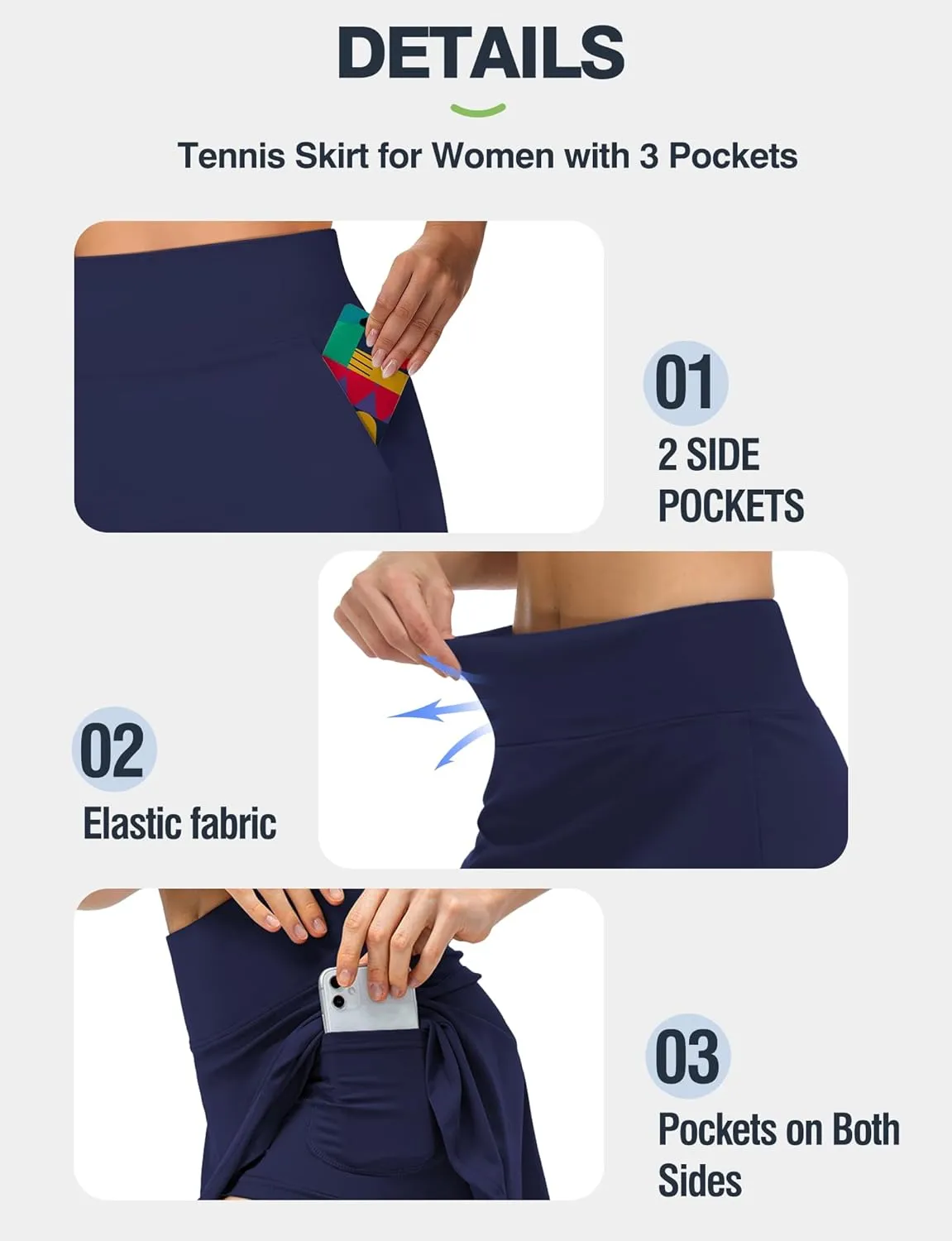 Buauty Women's Tennis Skirt Shorts High Waisted Golf Skorts with Pockets Workout Athletic Casual Outfit Clothes