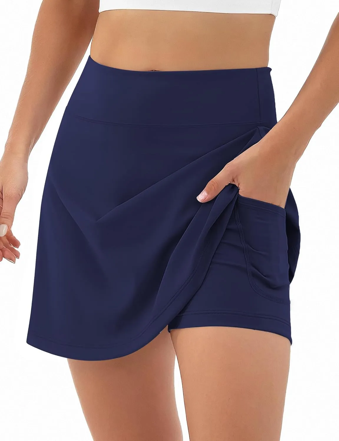 Buauty Women's Tennis Skirt Shorts High Waisted Golf Skorts with Pockets Workout Athletic Casual Outfit Clothes