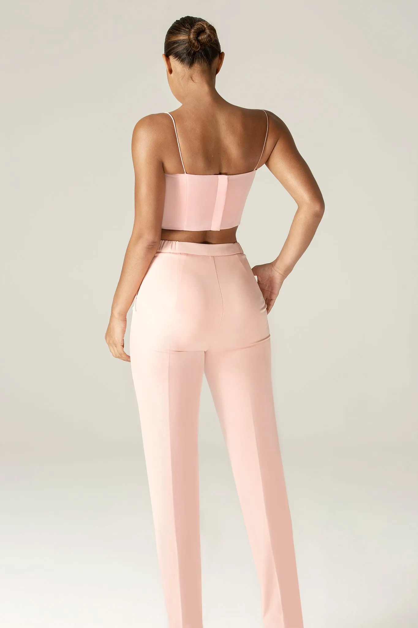 Carla Structure Crop Top (Soft Pink)