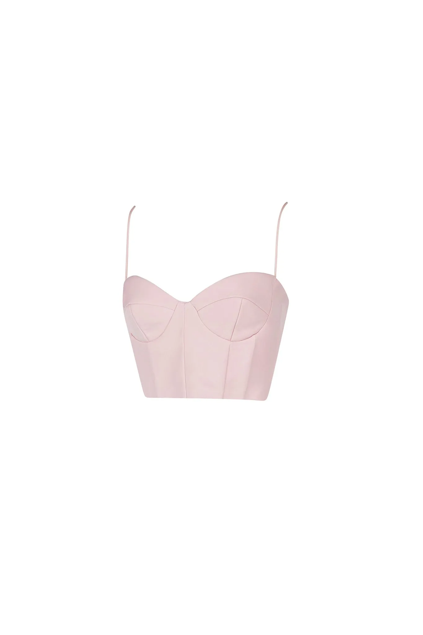Carla Structure Crop Top (Soft Pink)