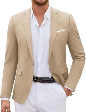 COOFANDY Mens Casual Blazer Suit Jackets One Button Sport Coats Lightweight Business Sports Jackets