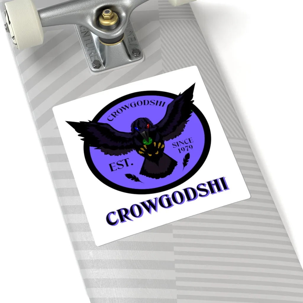 Crowgodshi Square Stickers, PURPLE LOGO