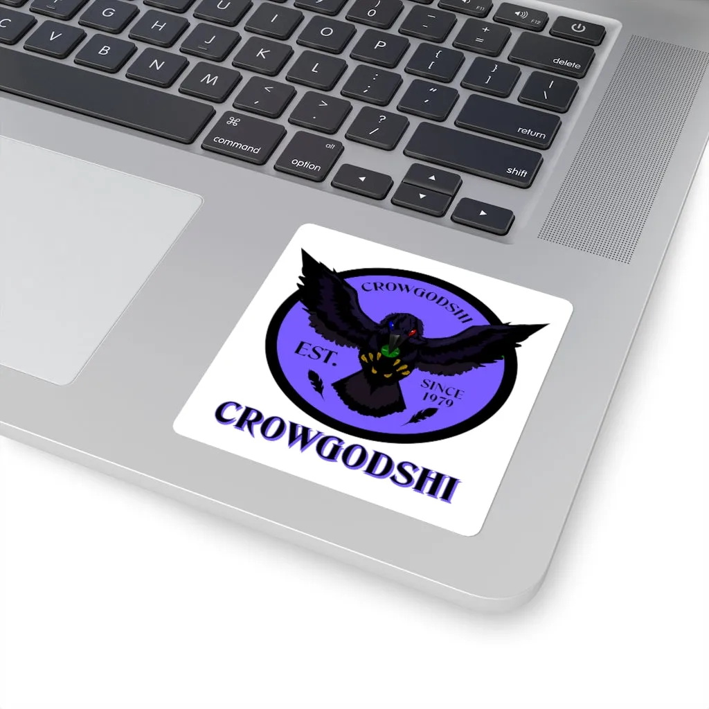 Crowgodshi Square Stickers, PURPLE LOGO