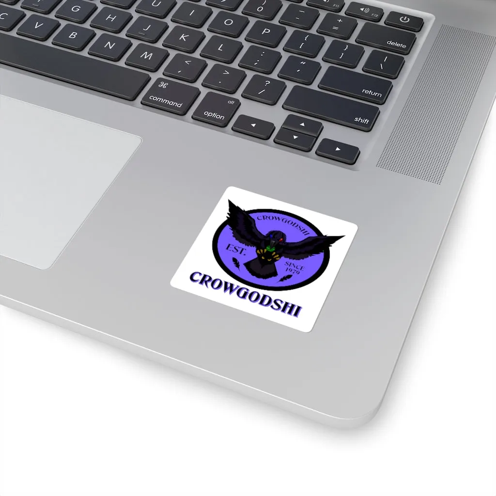 Crowgodshi Square Stickers, PURPLE LOGO