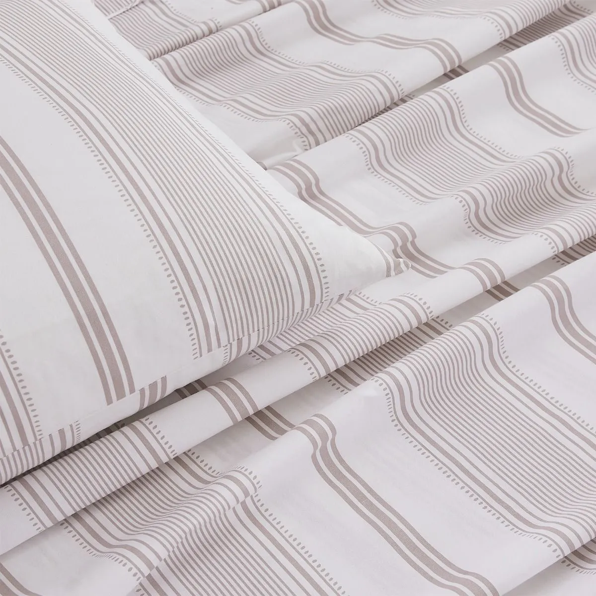 Heacham Stripe Truffle Sheet Set by Laura Ashley