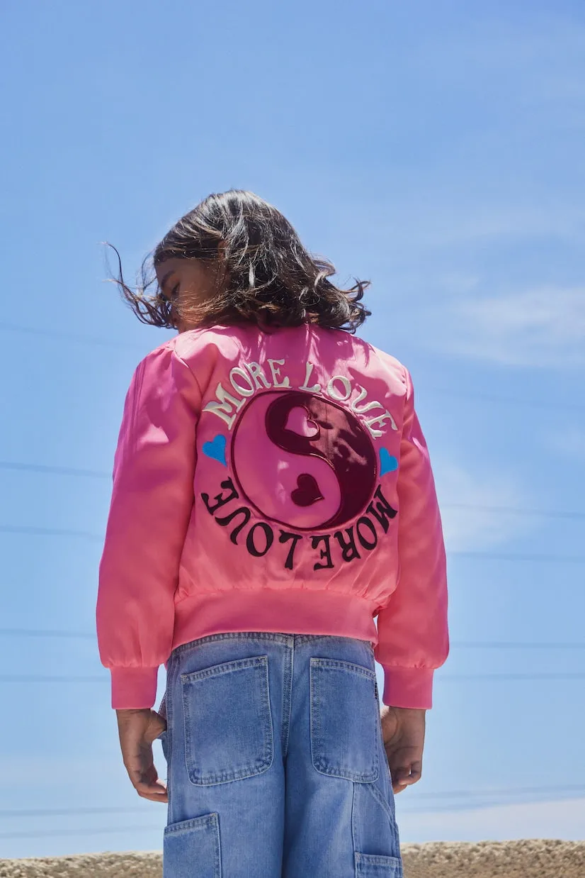 Hella bomber with Molo appliqué, pink