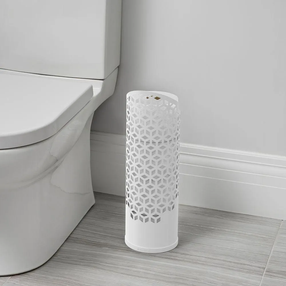 Hexacube Toilet Roll Holder White