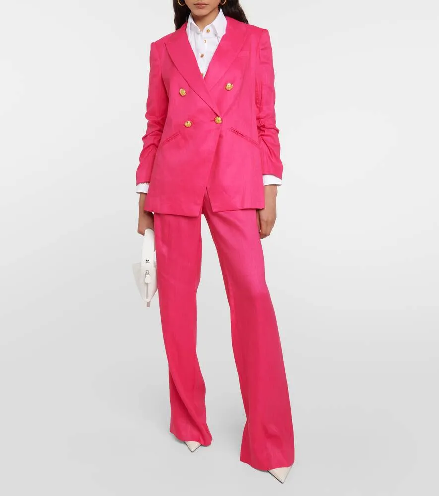 Hirsch VERONICA BEARD Linen Blend Dickey Blazer, Pink
