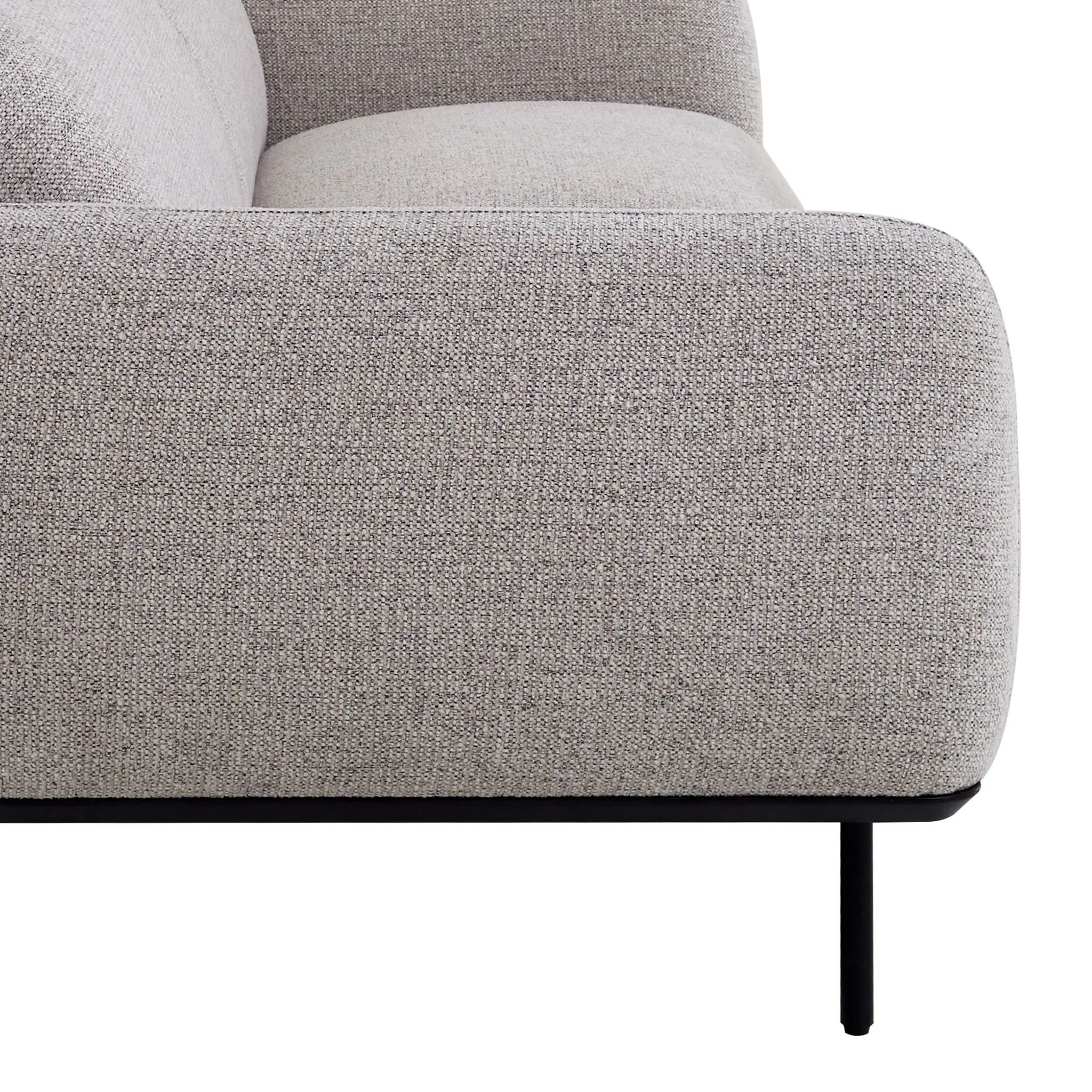 Igor 3 Seater Fabric Sofa - Speckled Grey