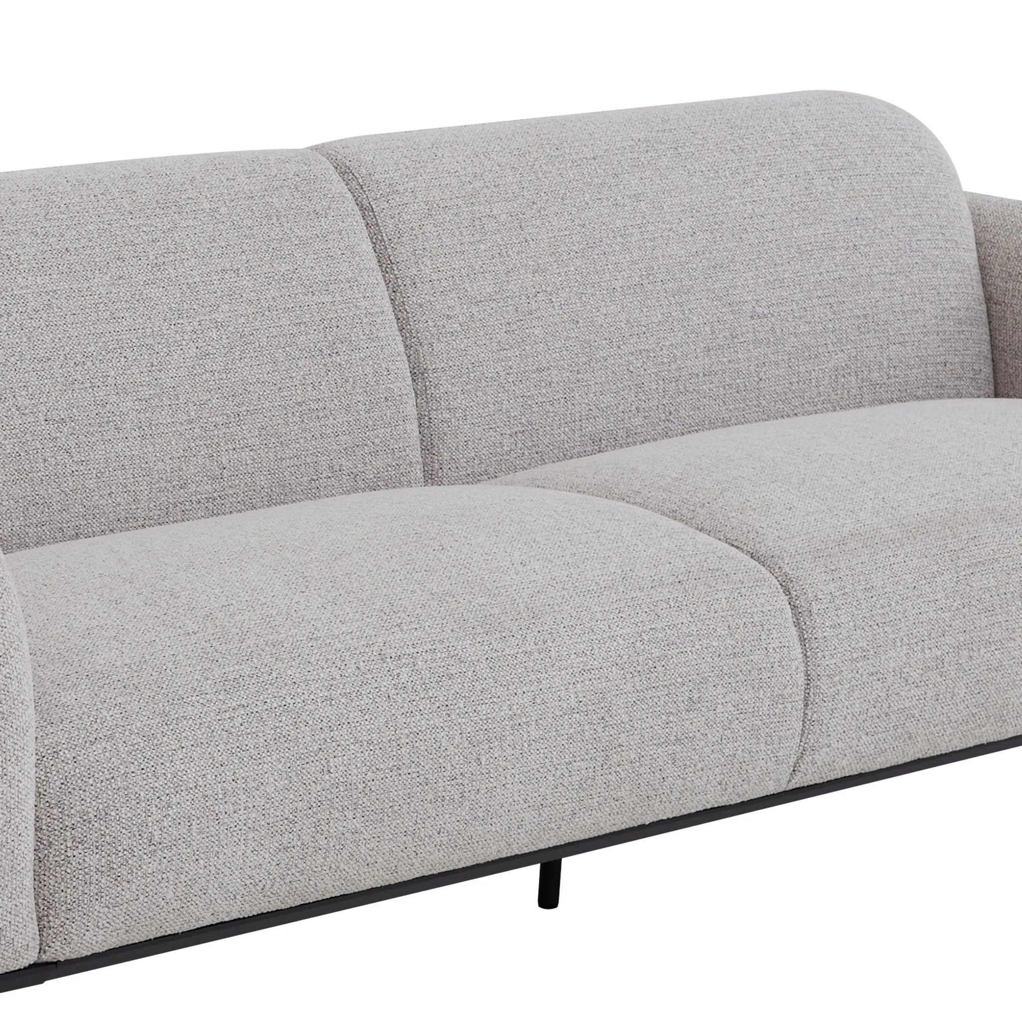 Igor 3 Seater Fabric Sofa - Speckled Grey