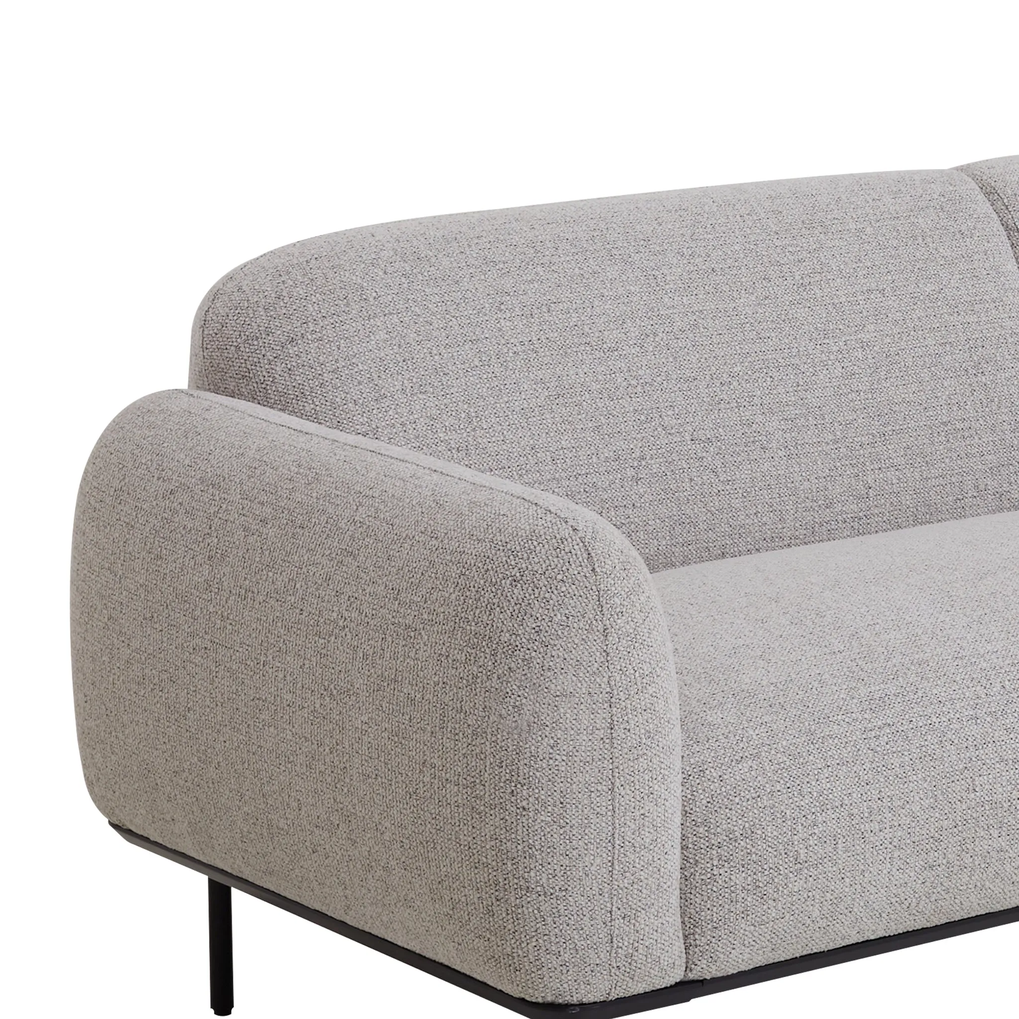 Igor 3 Seater Fabric Sofa - Speckled Grey