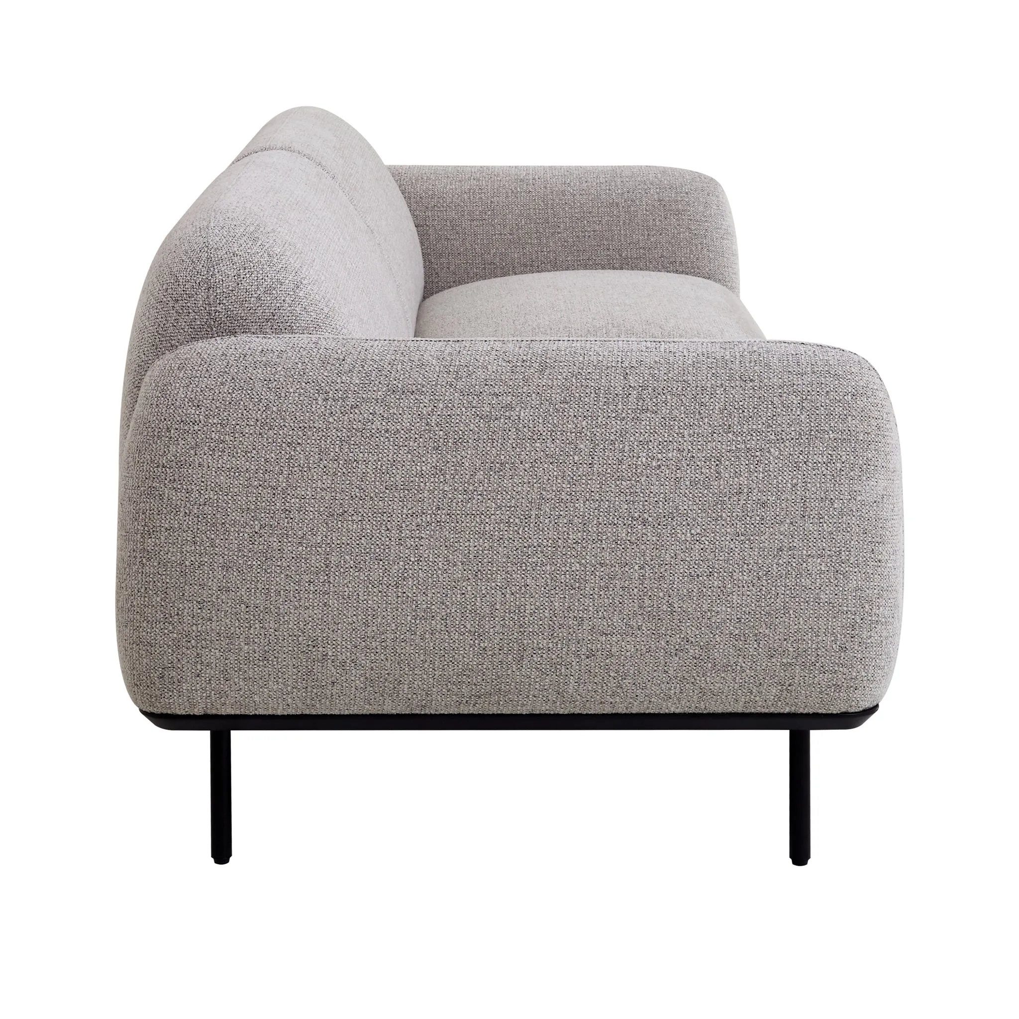 Igor 3 Seater Fabric Sofa - Speckled Grey