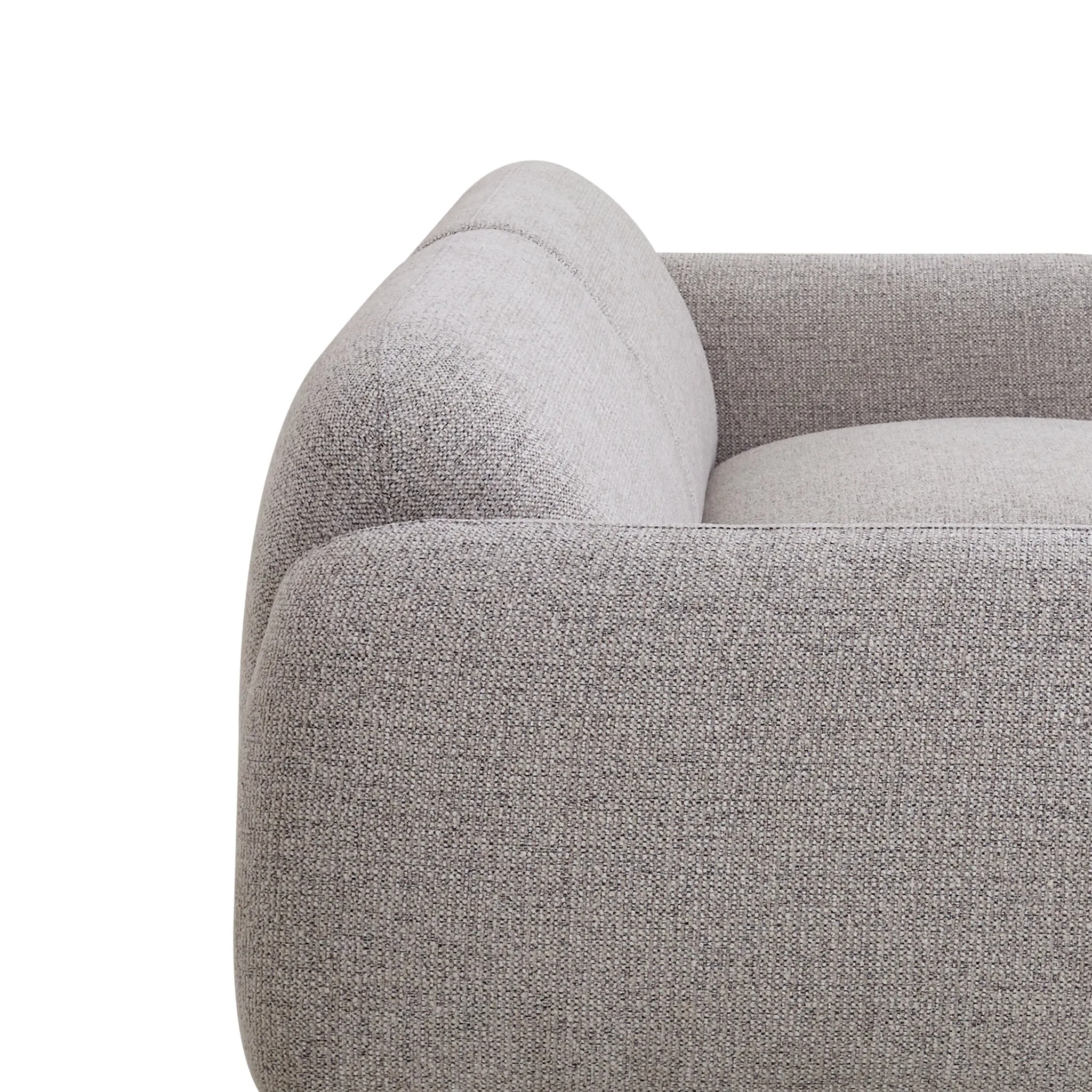Igor 3 Seater Fabric Sofa - Speckled Grey