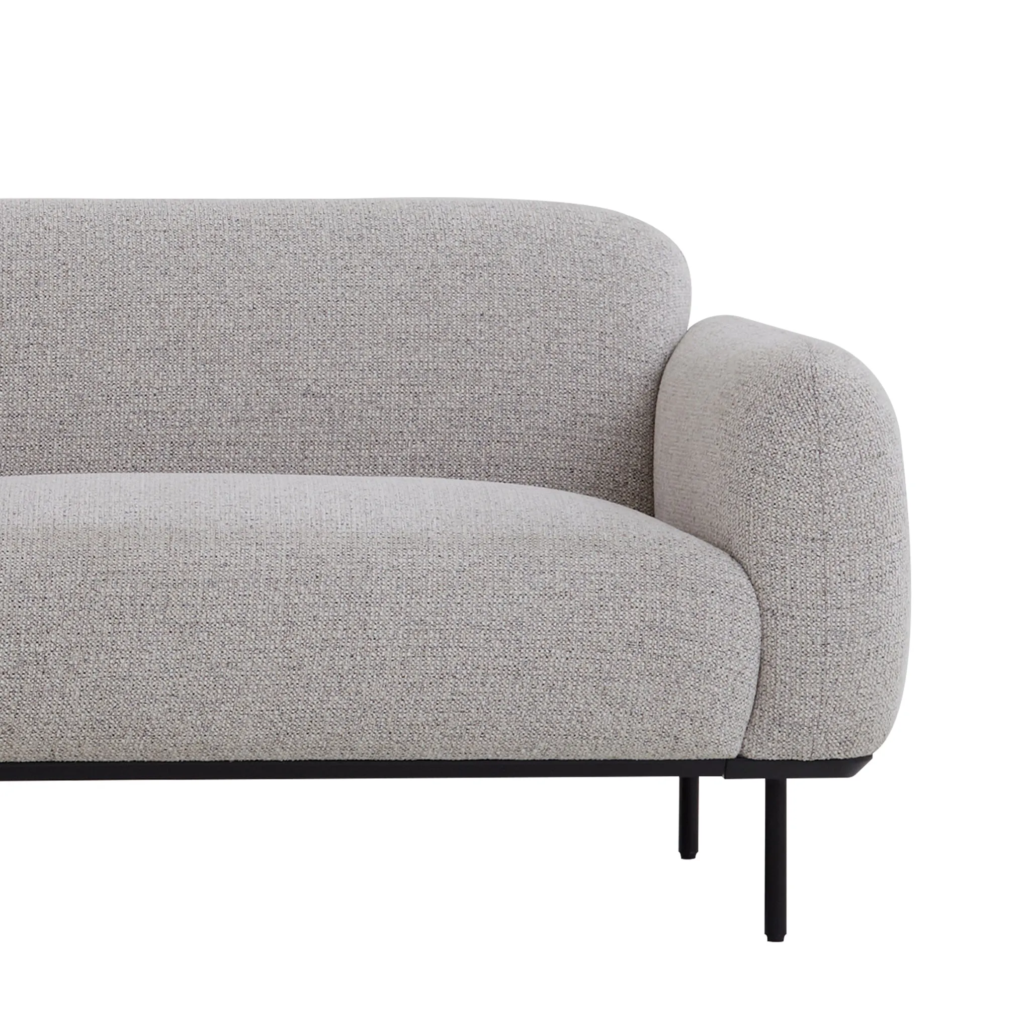 Igor 3 Seater Fabric Sofa - Speckled Grey