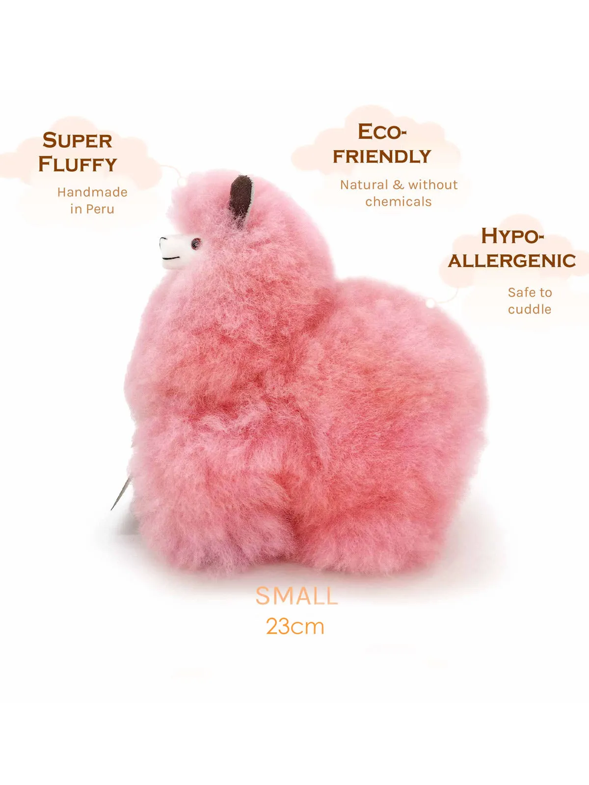 Inkari Alpaca soft toy-Rainbows-COTTON CANDY-Small 23cm