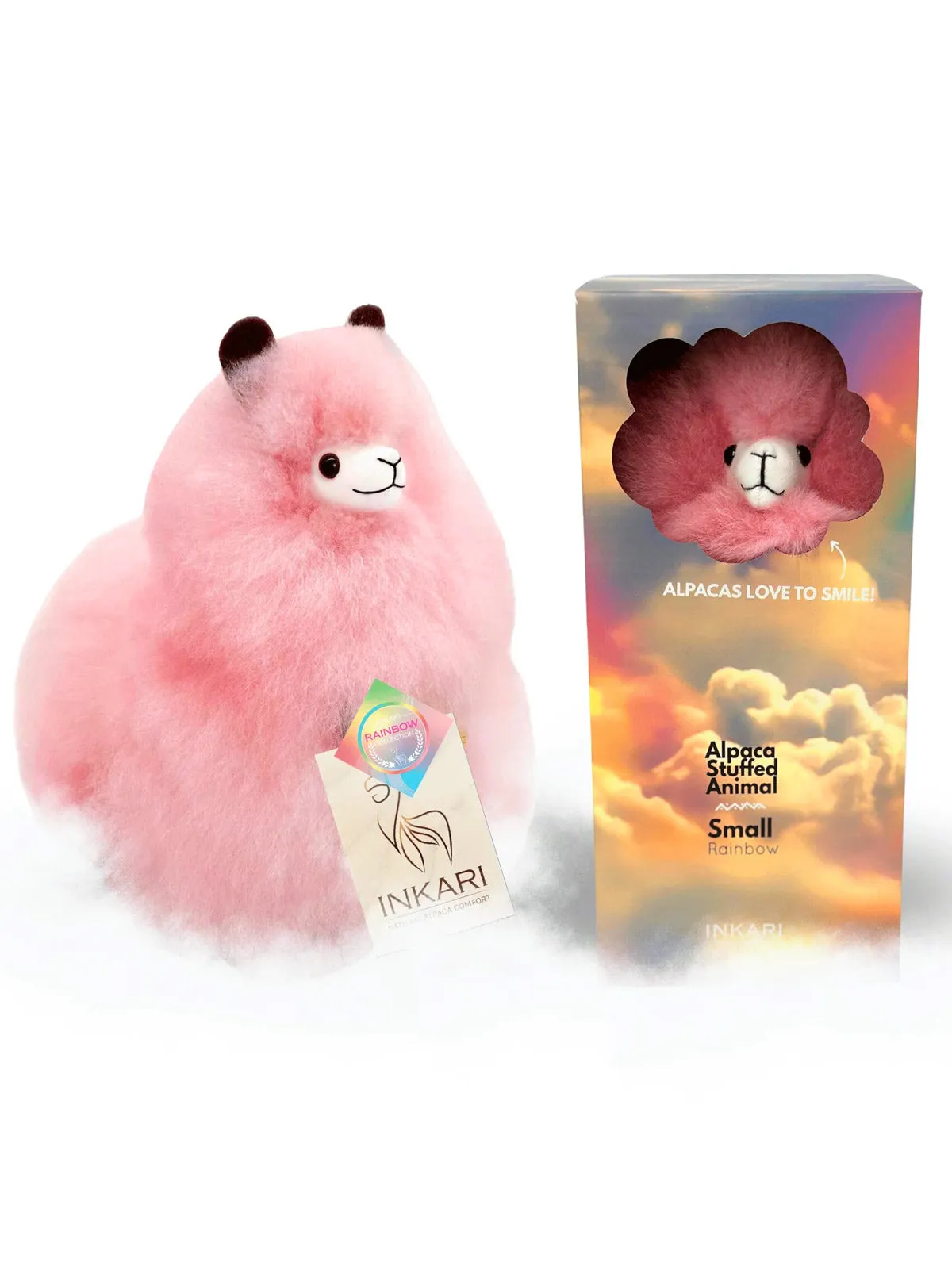 Inkari Alpaca soft toy-Rainbows-COTTON CANDY-Small 23cm