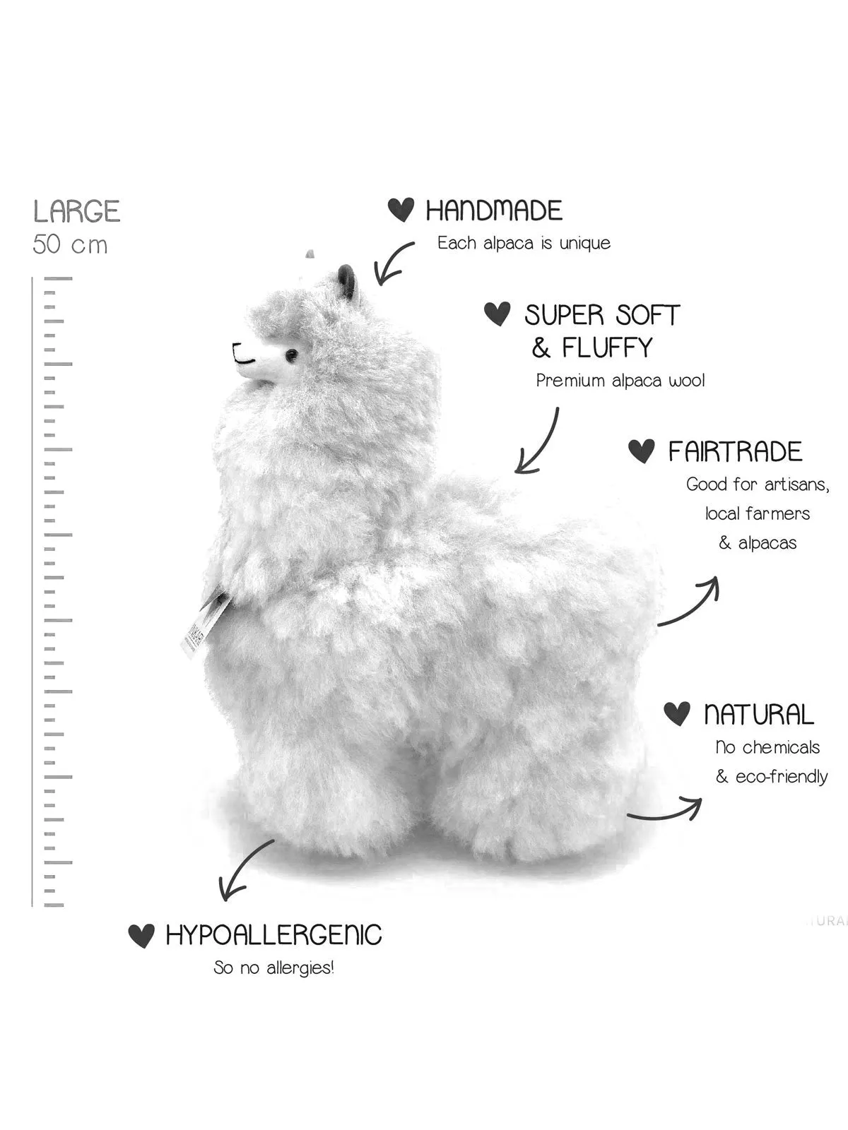 Inkari Alpaca soft toy-SAHARA-Large 50cm
