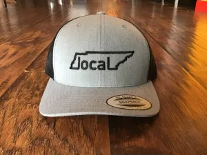 Local Trucker Hat - Heather Gray/Black with Black Stitching