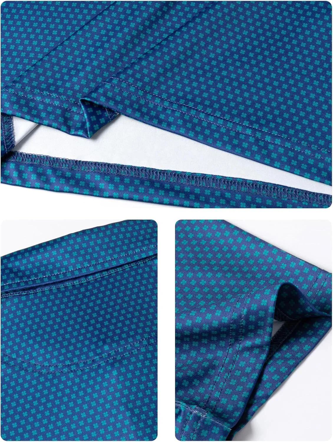 Mens Golf Shirts Short Sleeve Print Dry Fit Moisture Wicking Performance Polo Shirt