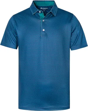 Mens Golf Shirts Short Sleeve Print Dry Fit Moisture Wicking Performance Polo Shirt