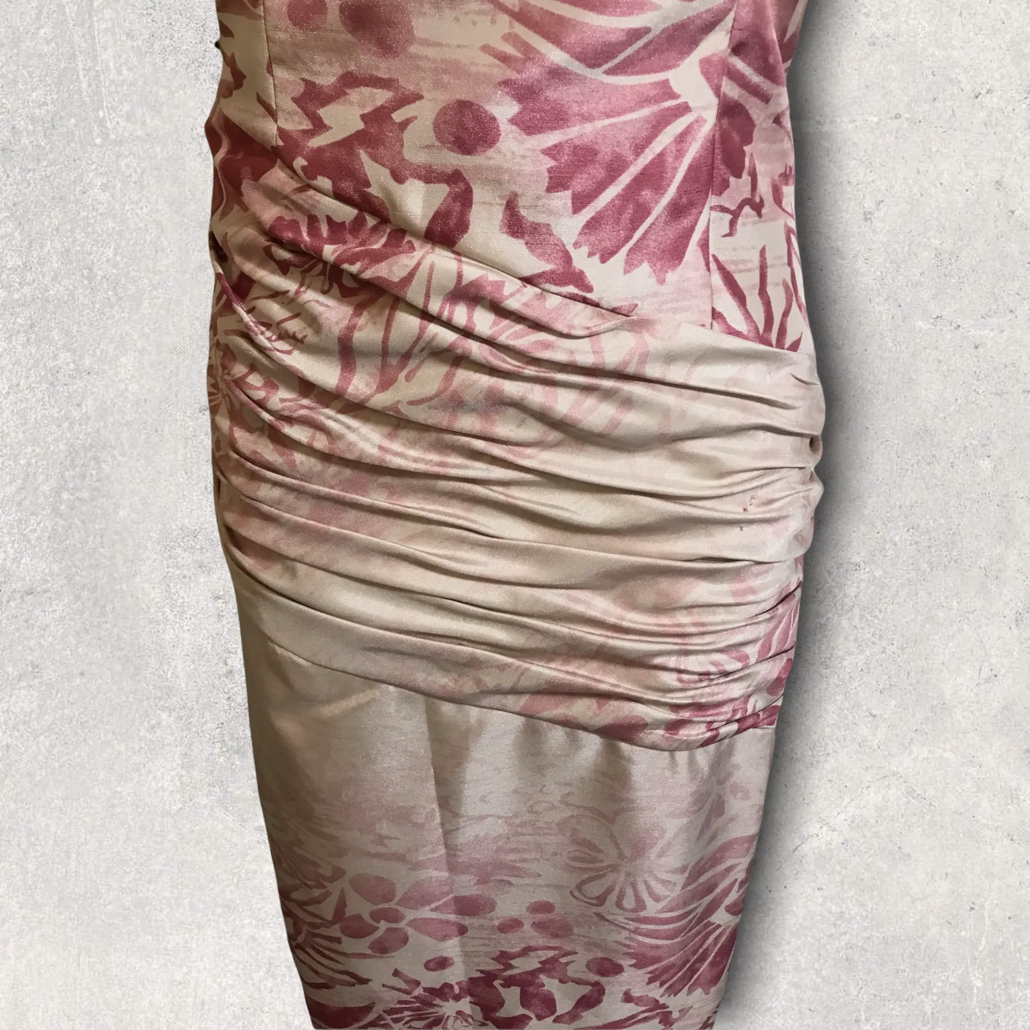 Michel Ambers Pink & Cream Dress UK 10 US 6 EU 38 BNWT RRP £199