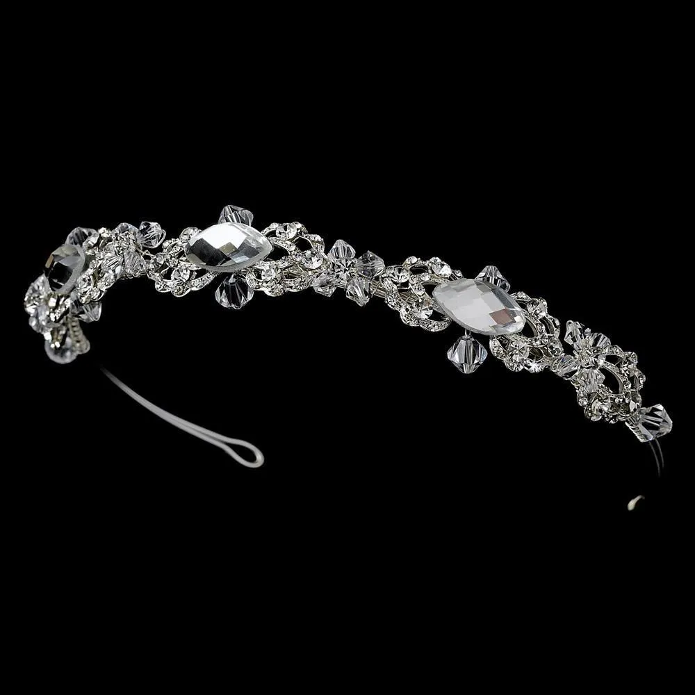 Modern Crystal Bridal Headpiece Headband