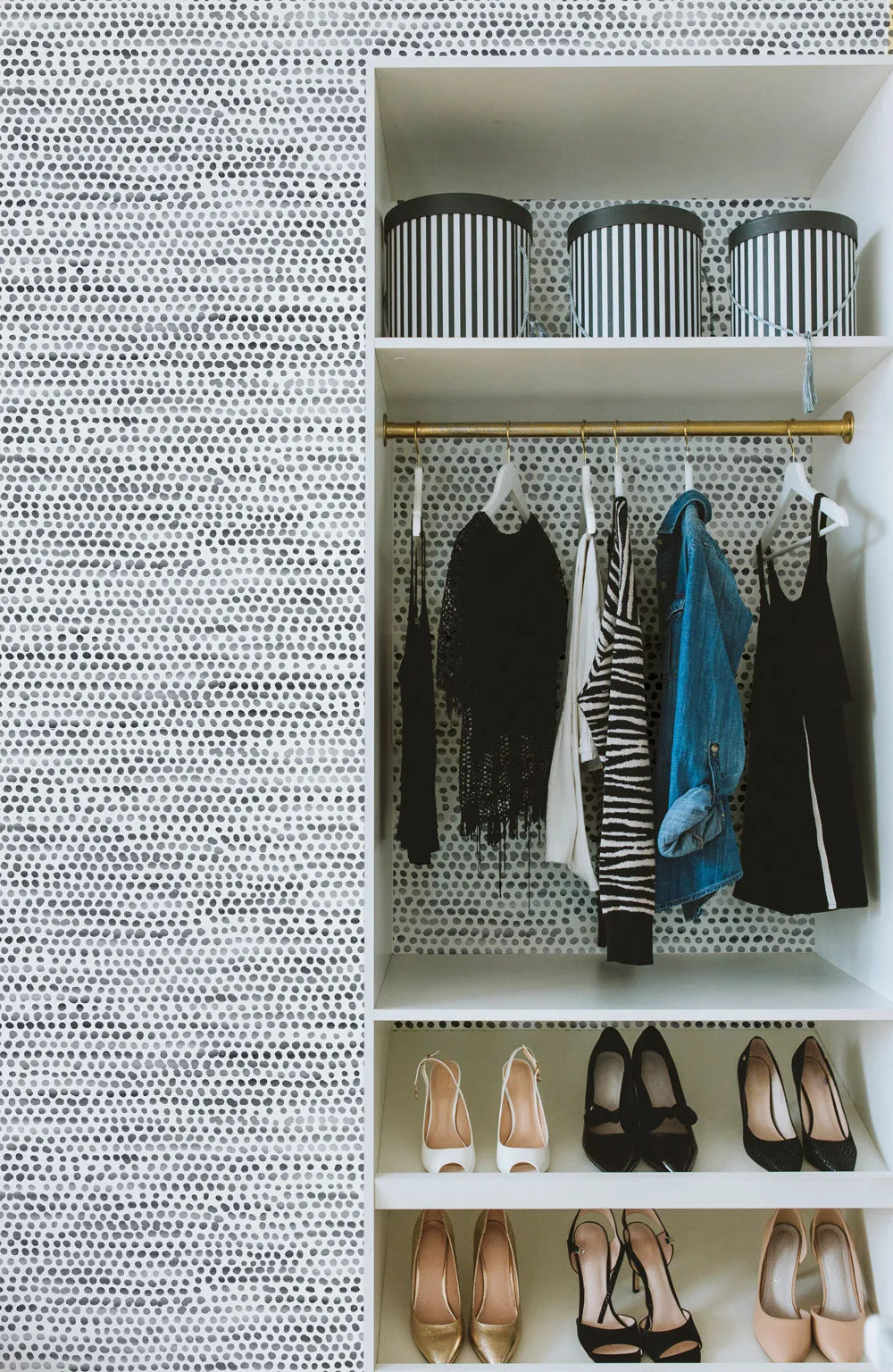 Moire Dots Peel and Stick Wallpaper