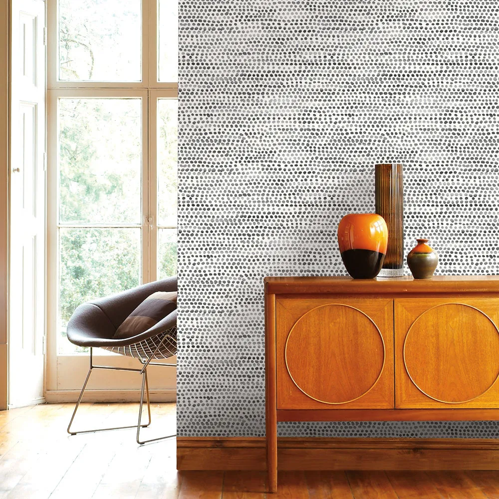 Moire Dots Peel and Stick Wallpaper