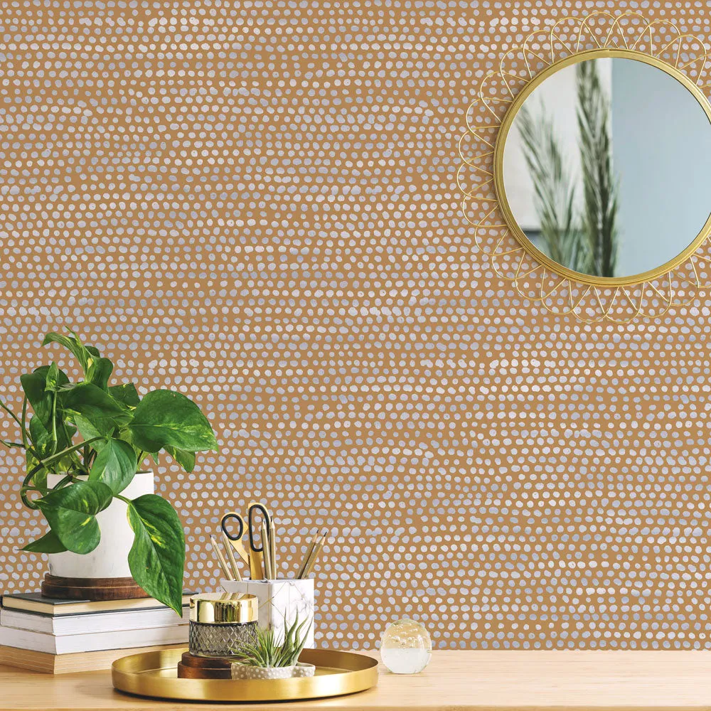 Moire Dots Peel and Stick Wallpaper