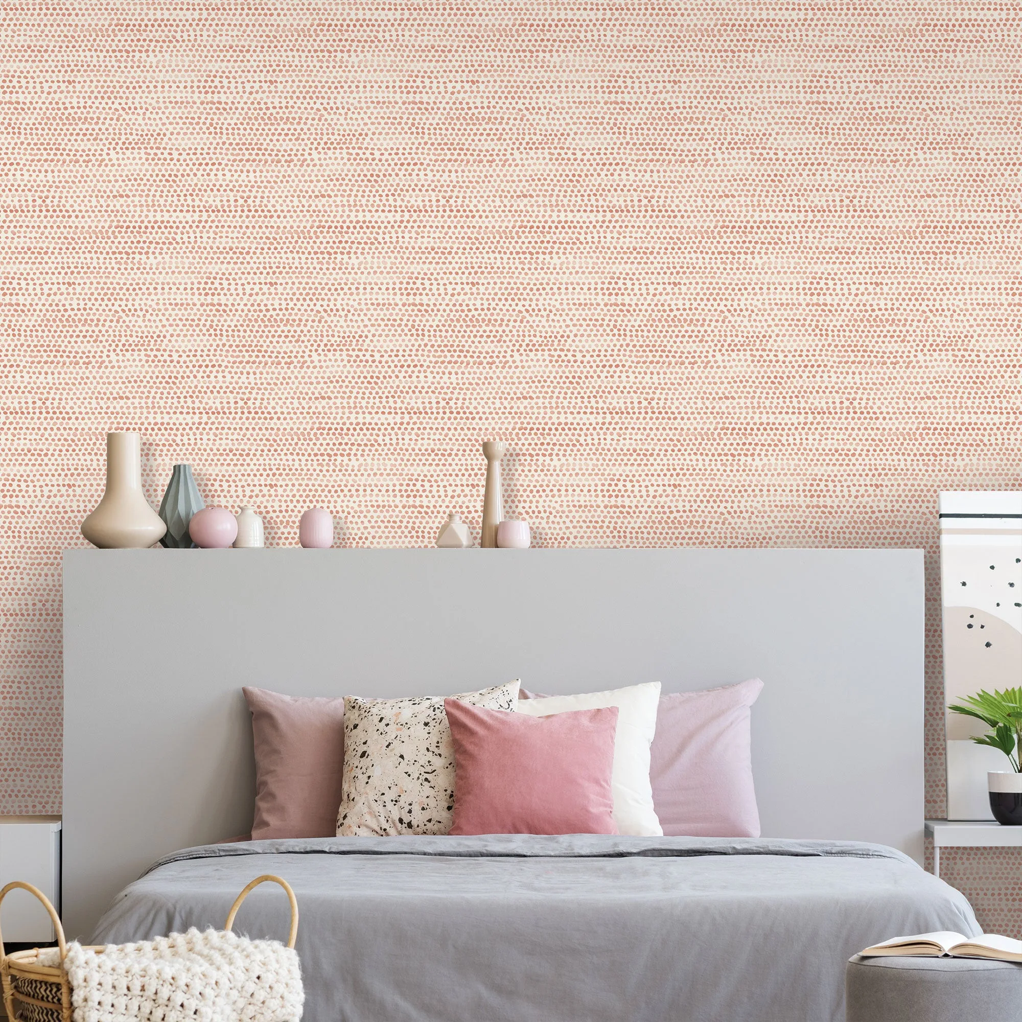 Moire Dots Peel and Stick Wallpaper