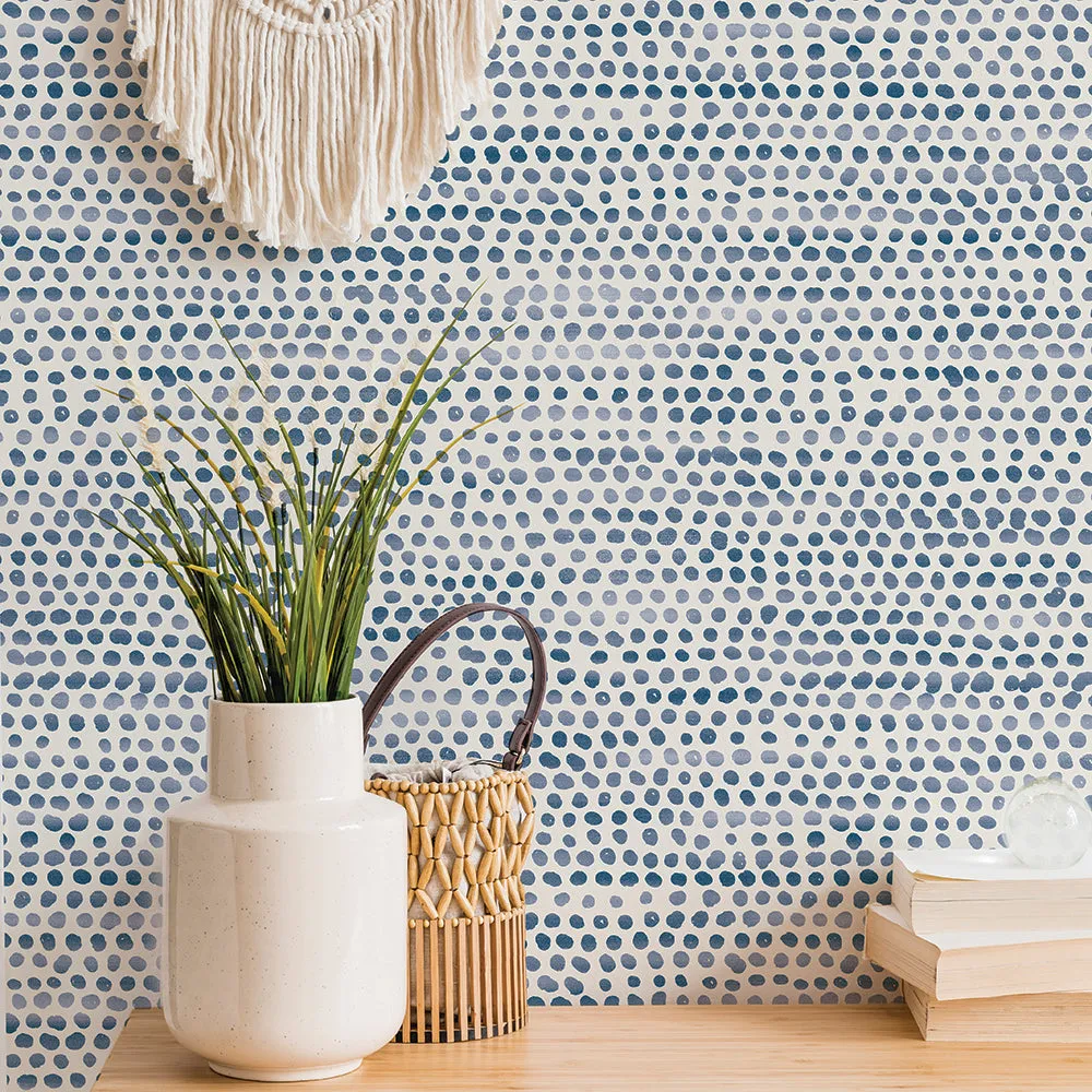 Moire Dots Peel and Stick Wallpaper