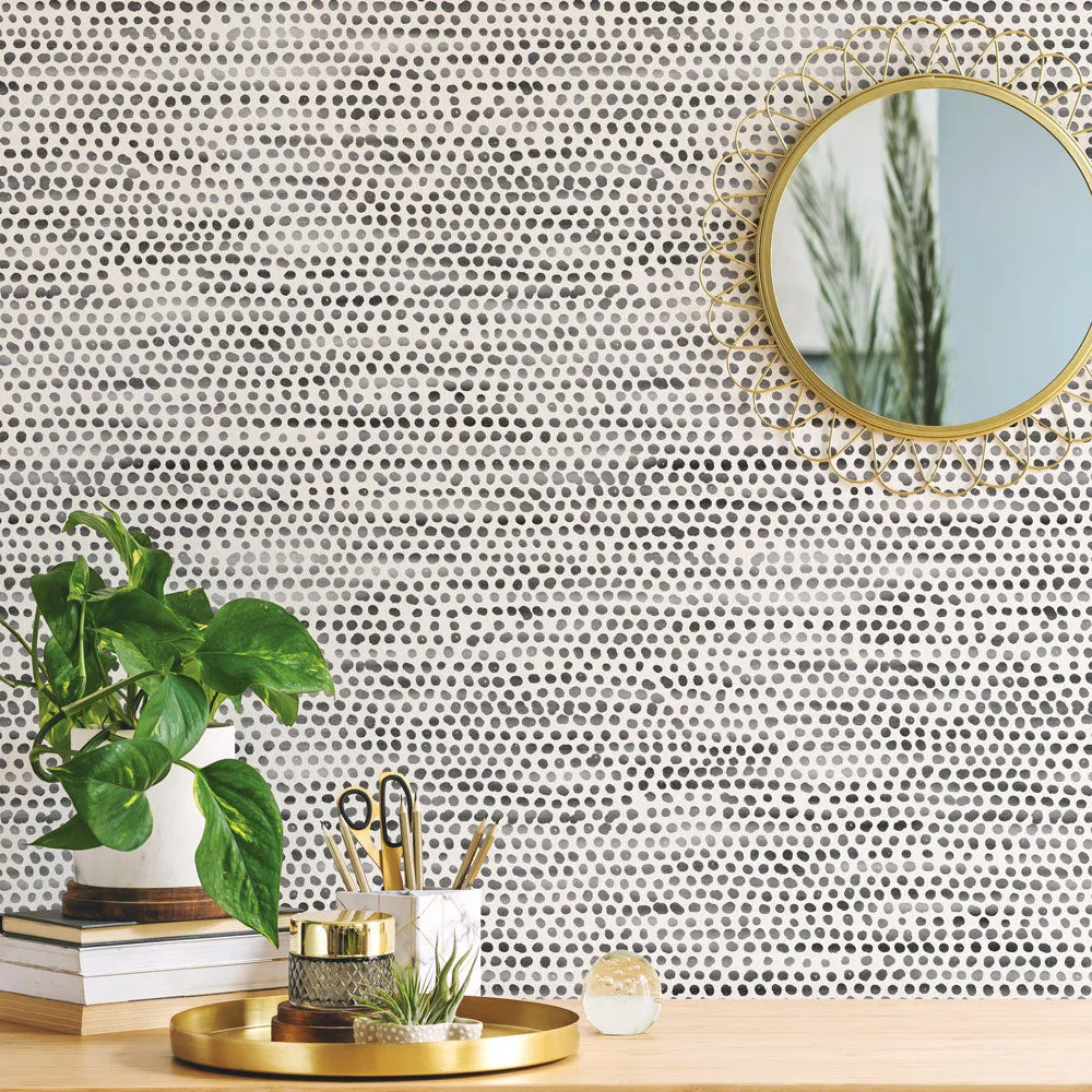Moire Dots Peel and Stick Wallpaper