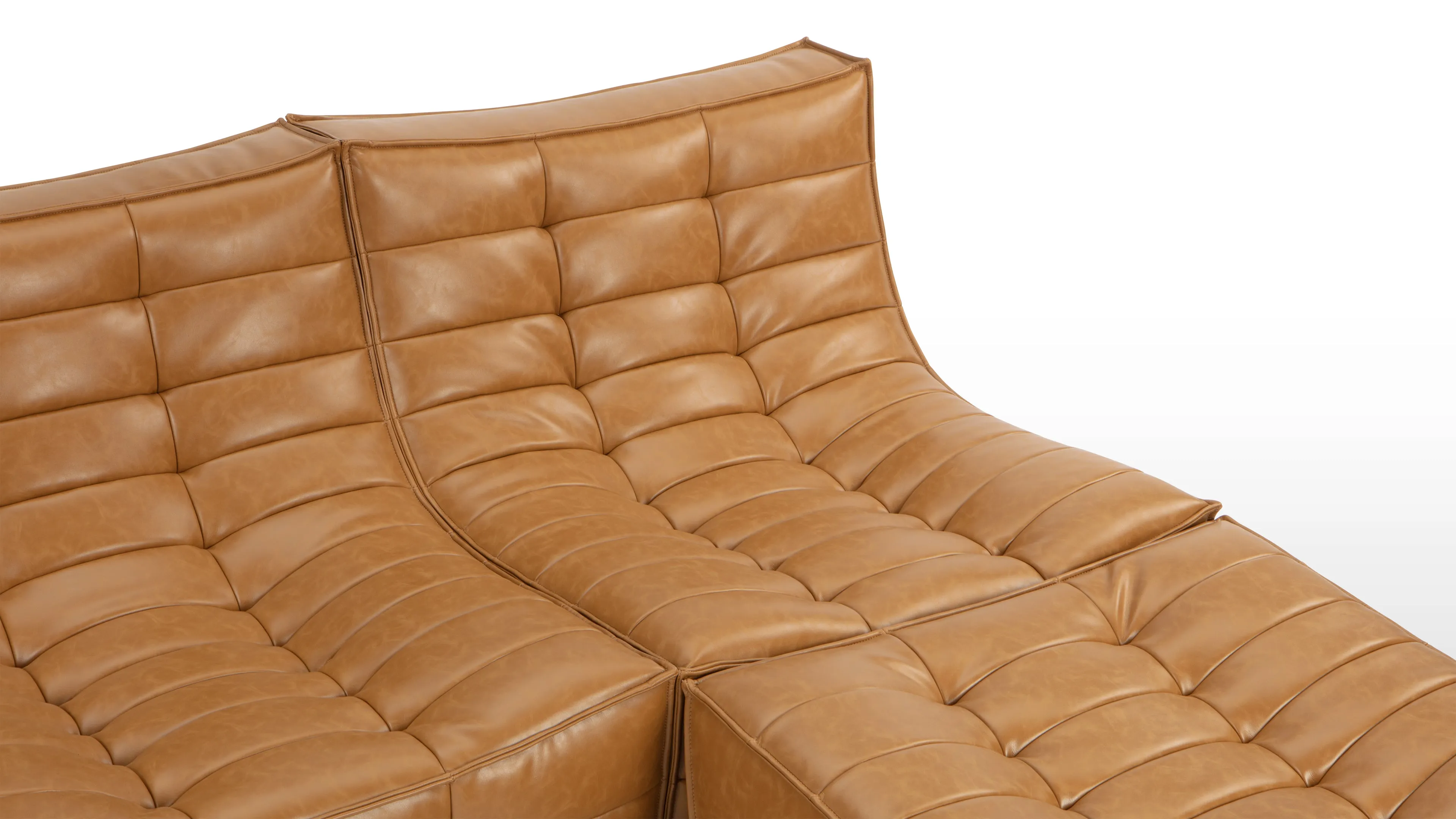N701 - N701 Sectional, Right Chaise, Bourbon Vegan Leather