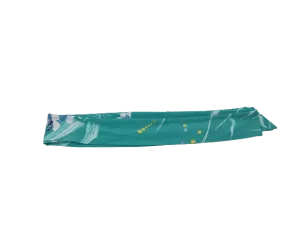 Narrow Aqua Green Floral Sash Belt, 66x2