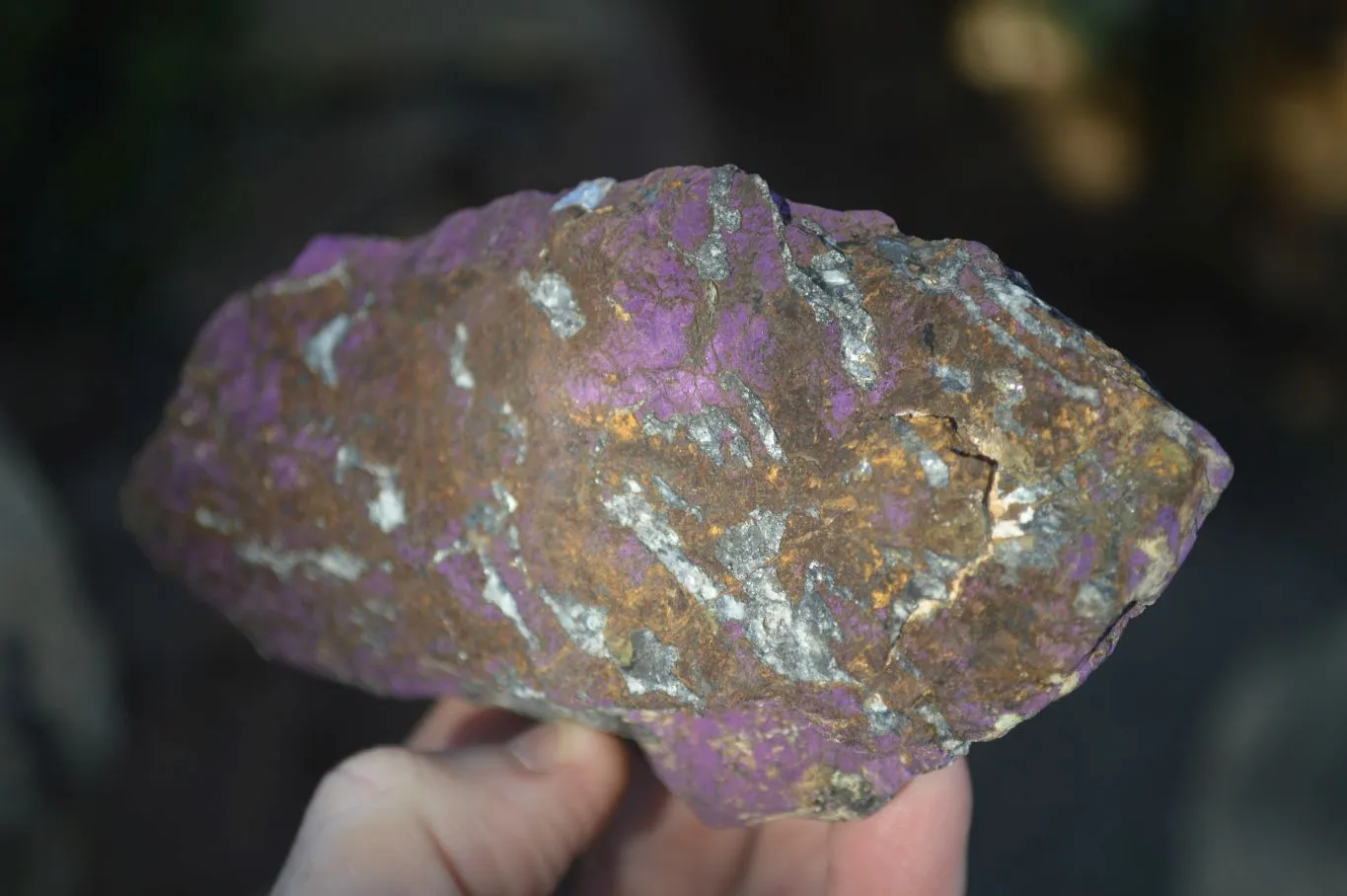 Natural Metallic Purpurite Cobbed  Specimens x 3 From Erongo, Namibia